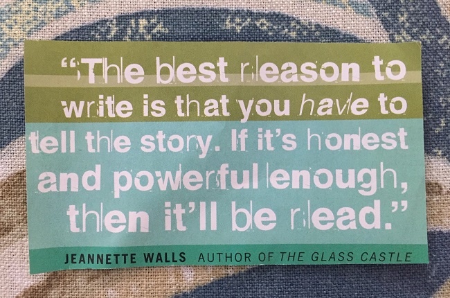 The best reason to write...